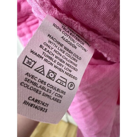 LOFT women’s size large cotton pink blouse - Picture 6 of 9
